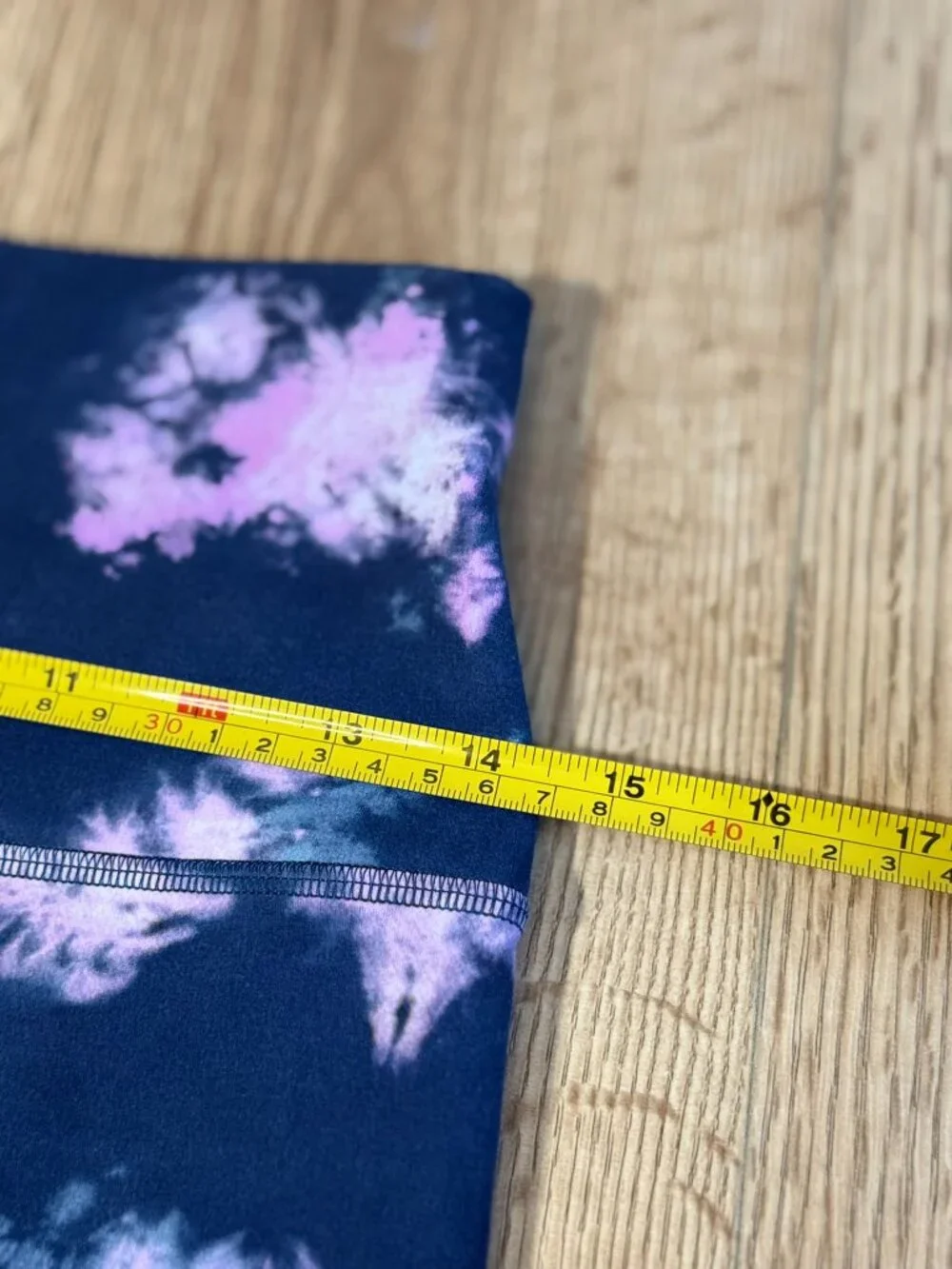Lululemon Wunder Under Leggings Navy Purple Tie Dye High Rise Sz 10